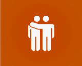 Icon of two people standing together