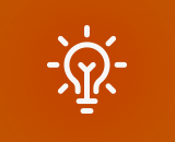Icon of a lit lightbulb